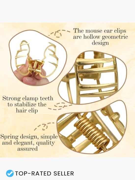16 Pcs Hair Claw Clips Non-Slip Thick Hair Vintage Resin Hair Accessories Set main image 5